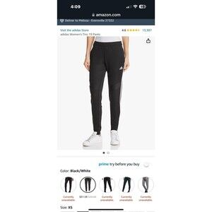 Adidas tiro 19 Track pant 3 stripe zip bottom sz small